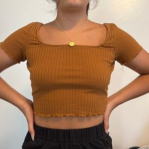 cute cropped brown top